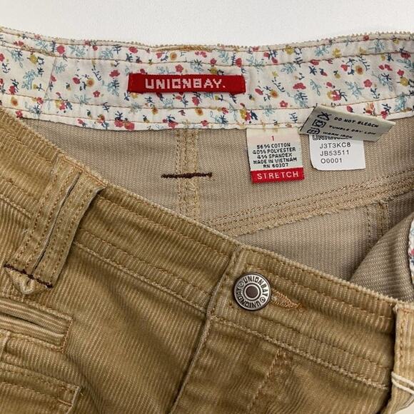 UNIONBAY Womens 1 (Juniors) Tan Corduroy Skirt - Picture 3 of 5
